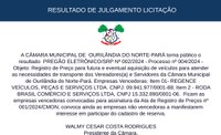 RESULTADO DE JULGAMENTO LICITAÇÃO